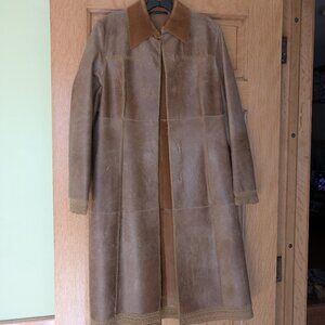 Elie Tahari Kangaroo Shearling Leather Coat